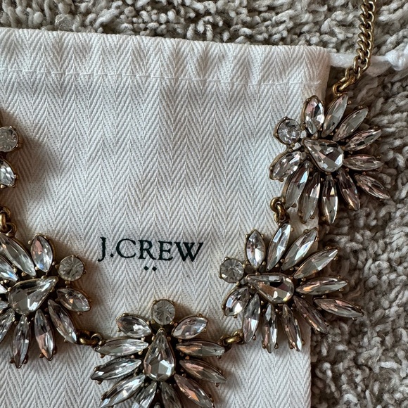 J.Crew Crystal Statement Necklace – Floral Cluster Design - Picture 3 of 4